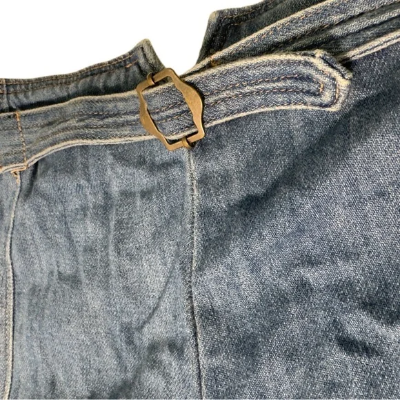 Free People Retro Inspired High Waist Ultra Wide Leg Raw Frayed Hem Jeans, 28 - Picture 6 of 7